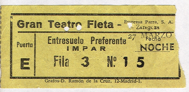 Gran Teatro film ticket