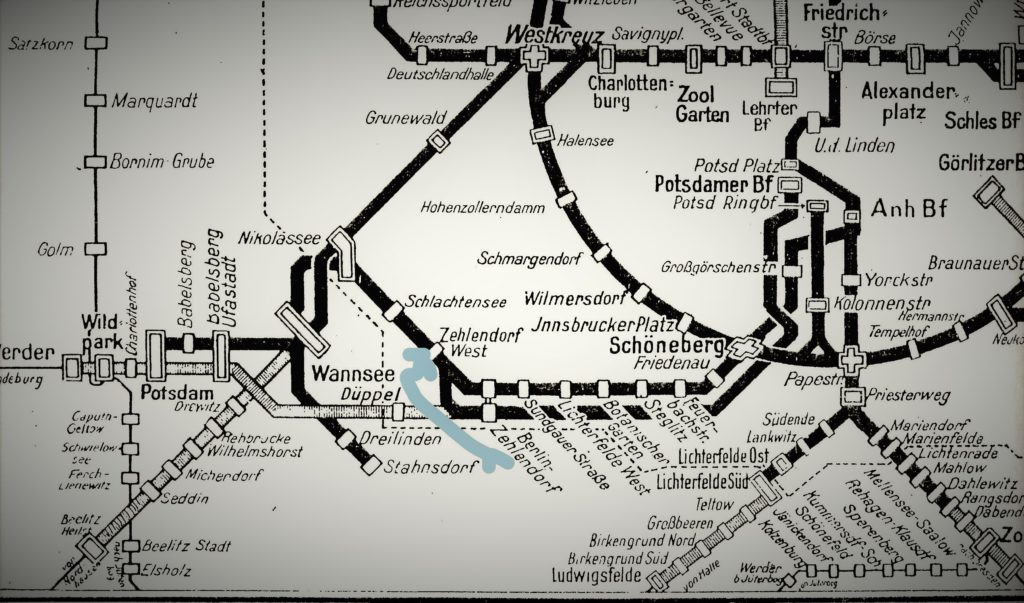 SW area S-Bahn map